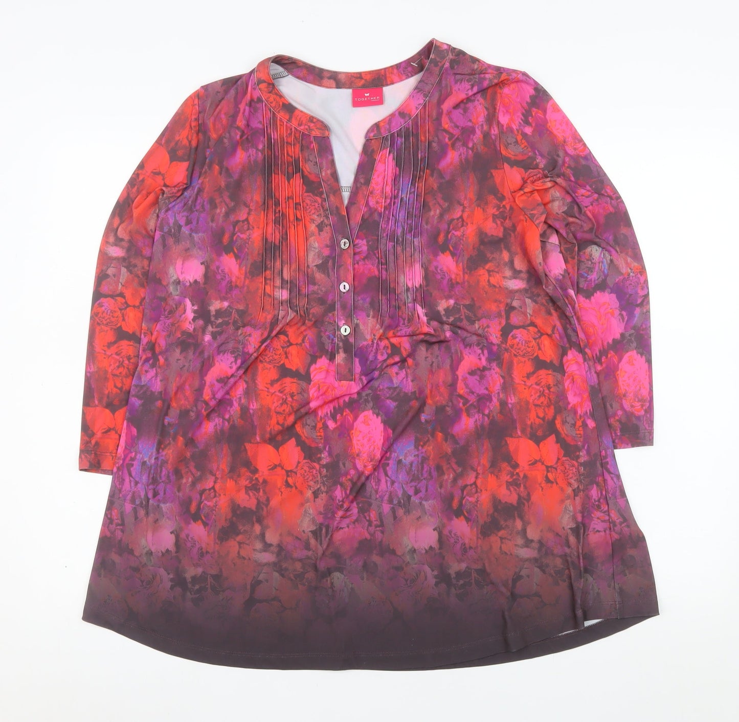 Together Women’s Multicoloured Floral Tunic Blouse M