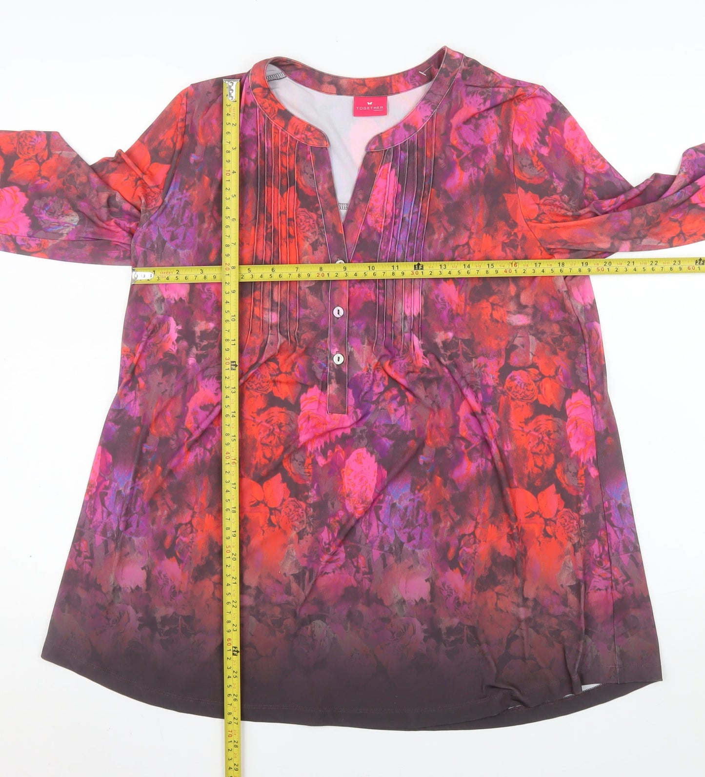 Together Women’s Multicoloured Floral Tunic Blouse M
