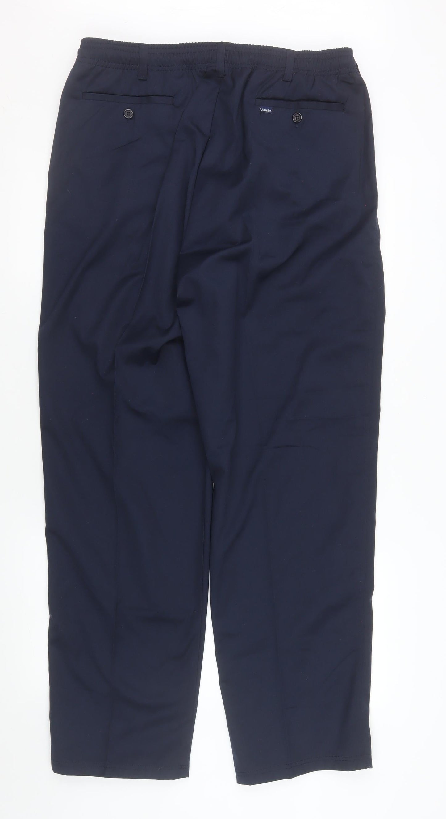 Champion Grafton Men's Navy Classic Trousers 40R Polyester Cotton Blend