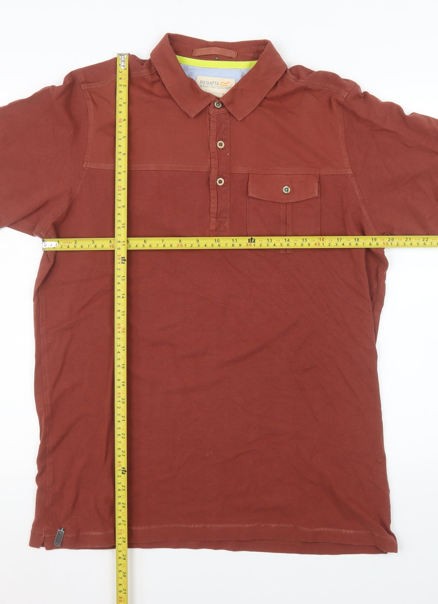 Regatta Great Outdoors Men’s Brown Cotton Polo Shirt Size L