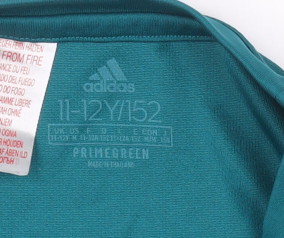 Adidas Boys Green Short Sleeve Sports T-Shirt 11-12 Years AEROREADY