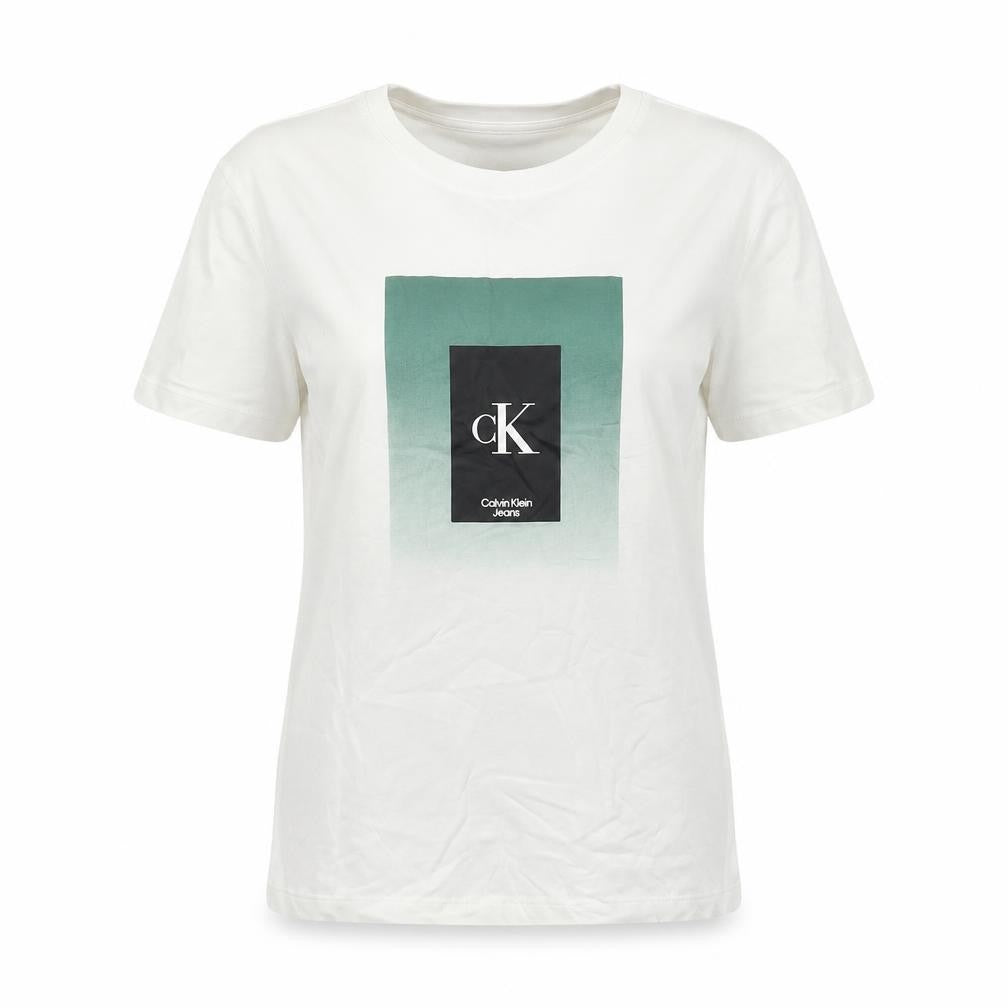 Calvin Klein Jeans Womens White Size 16 Basic Cotton Logo T-Shirt