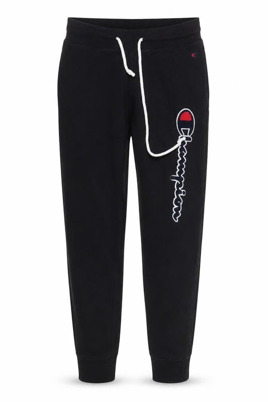 Champion Men's Black Small Jogger Sweatpants with Logo