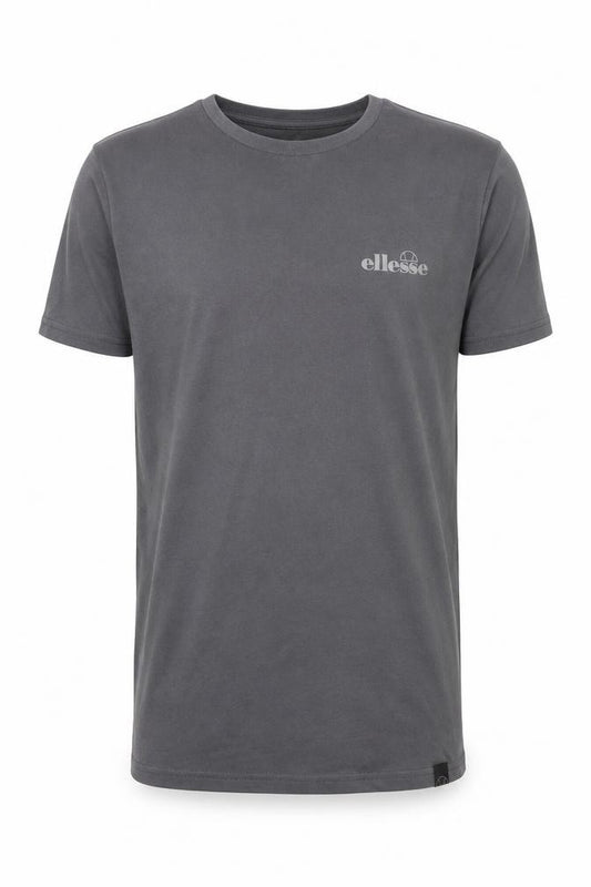 Ellesse Men's Grey Short Sleeve Crew Neck Logo T-Shirt Size S