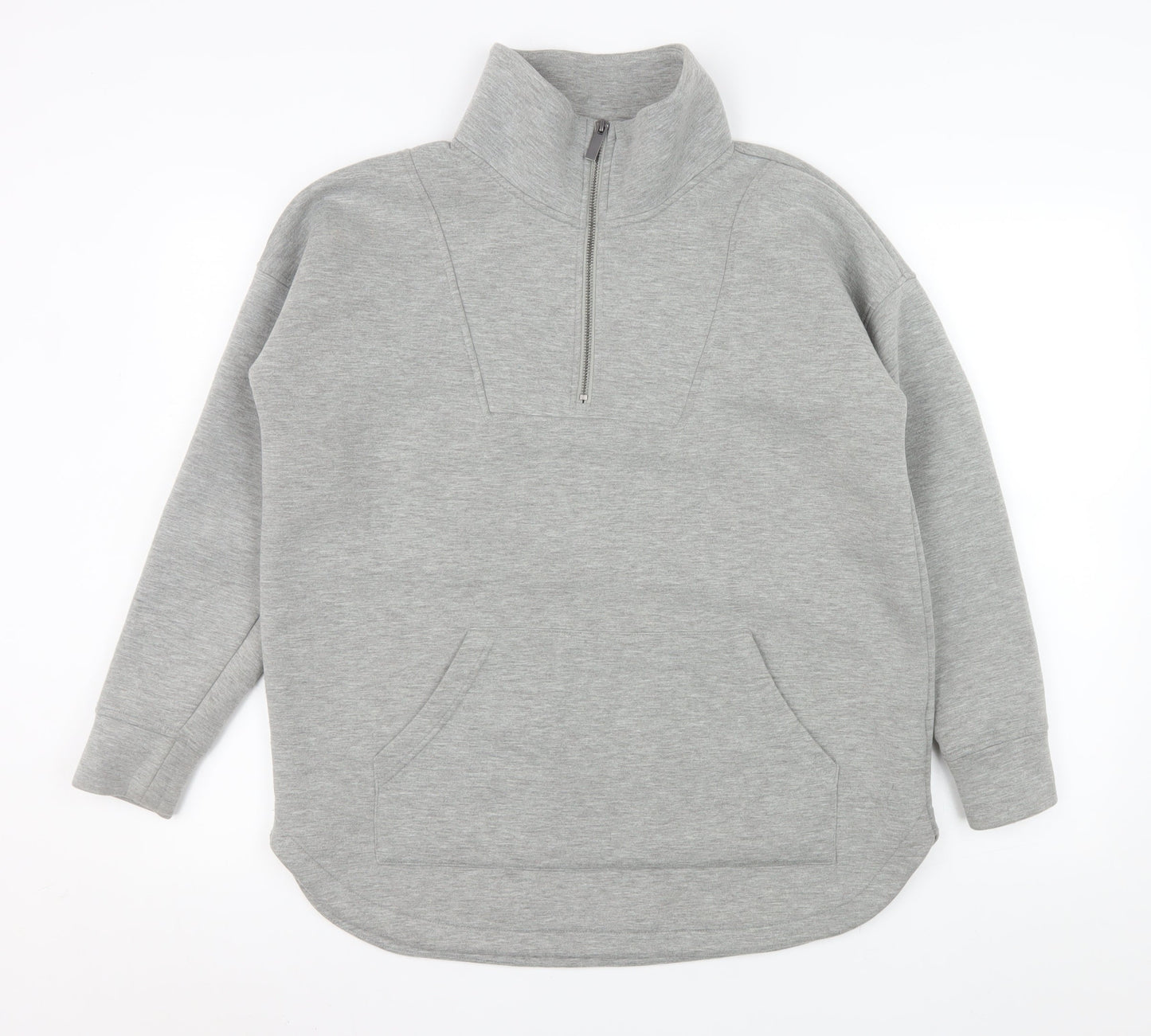 Matalan Men’s Grey 1/2 Zip High Neck Pullover Sweatshirt Medium