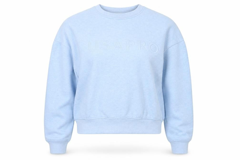 USA Pro Women's Blue Crew Neck Pullover Sweatshirt UK 16