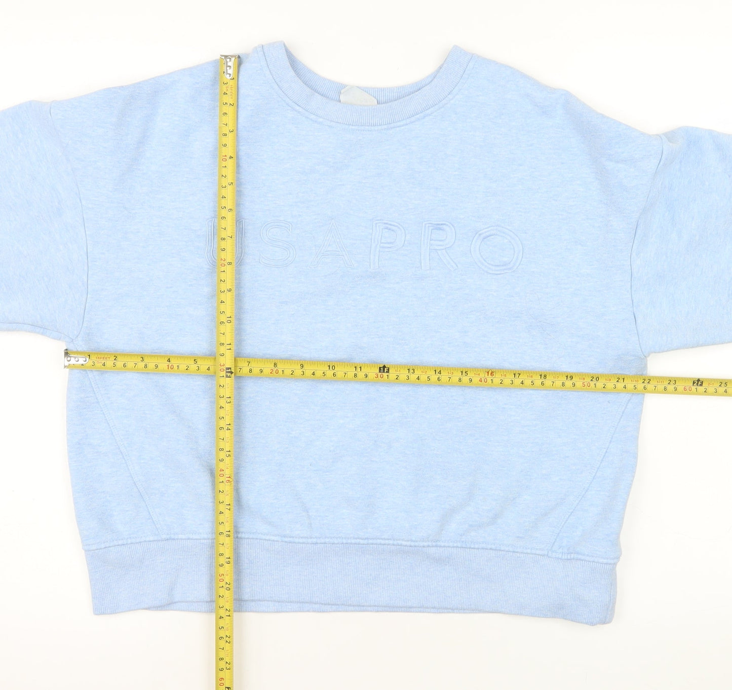 USA Pro Women's Blue Crew Neck Pullover Sweatshirt UK 16