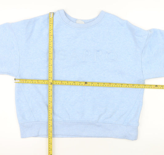 USA Pro Women's Blue Crew Neck Pullover Sweatshirt UK 16
