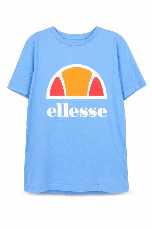 Ellesse Girls Blue Logo Graphic Cotton Short Sleeve T-Shirt 13-14 Years