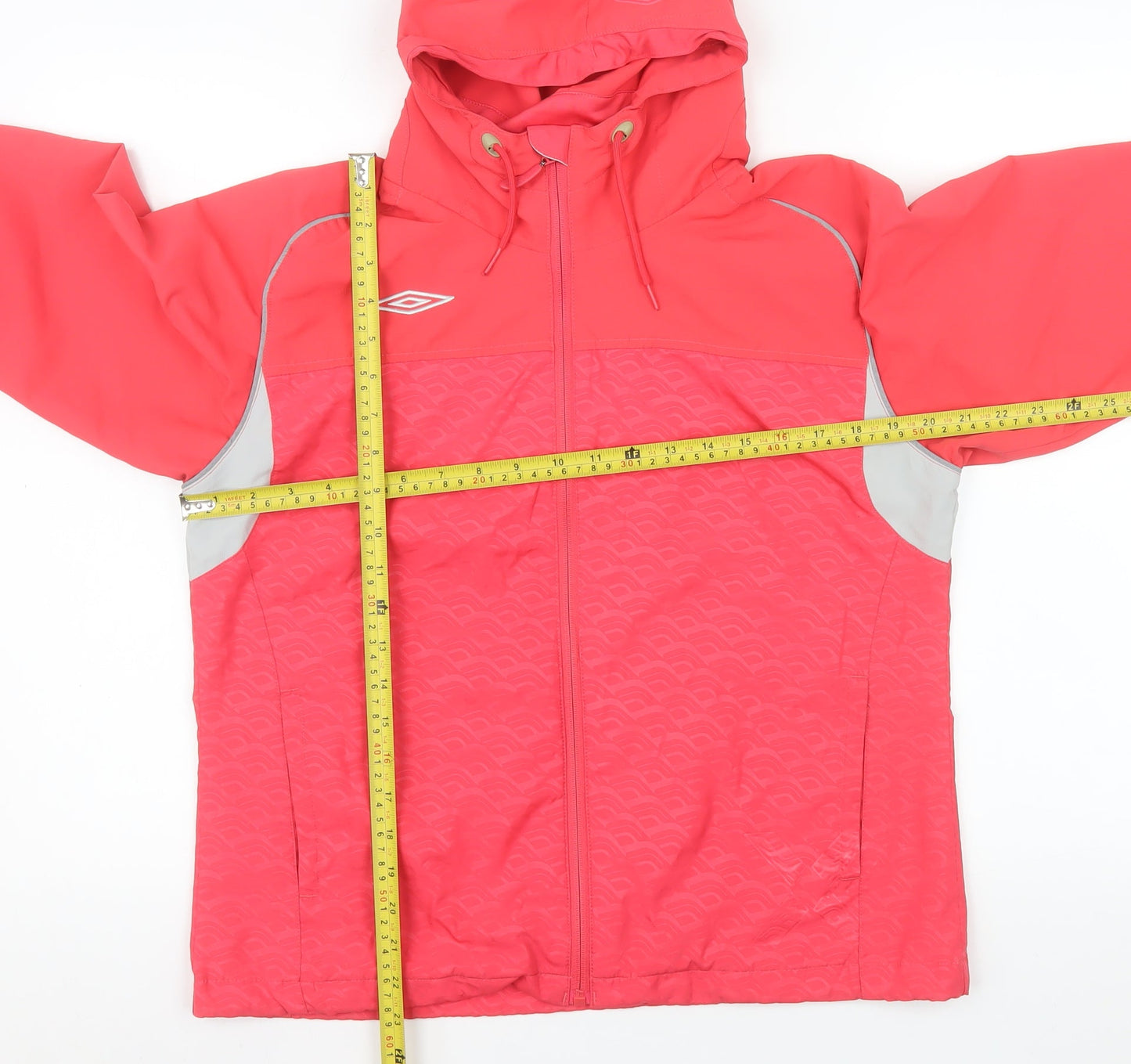 Umbro Womens Pink Hooded Windbreaker Jacket Size 14