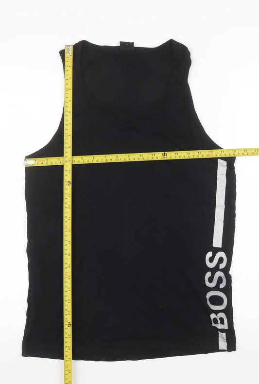Hugo Boss Men's Black Slim Fit Tank Top Gym Activewear S