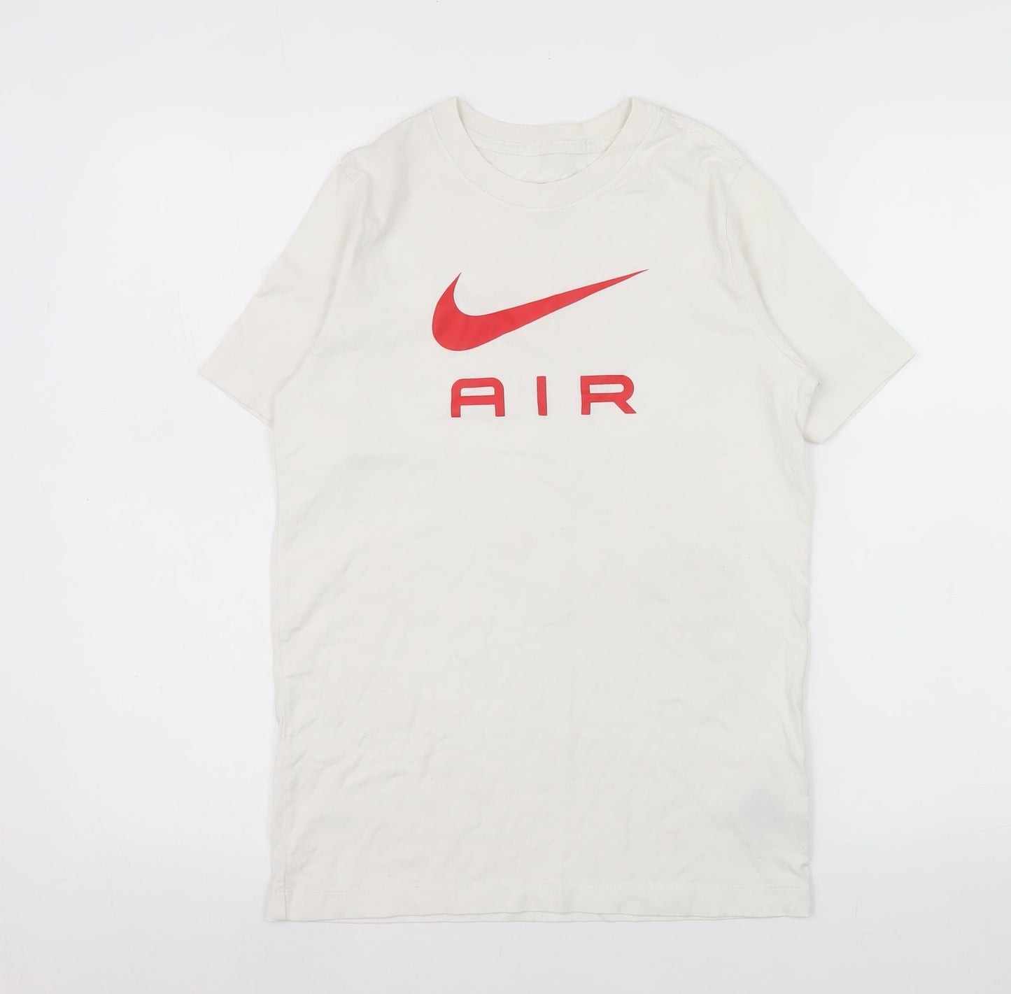 Nike Men’s White Air Logo Sports T-Shirt L Cotton Crew Neck