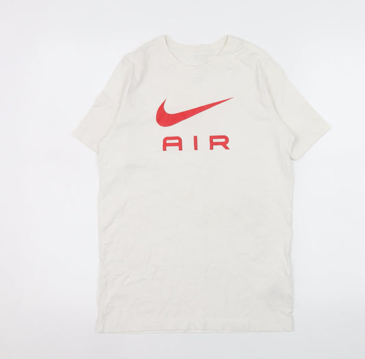 Nike Men’s White Air Logo Sports T-Shirt L Cotton Crew Neck