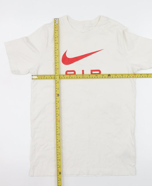 Nike Men’s White Air Logo Sports T-Shirt L Cotton Crew Neck
