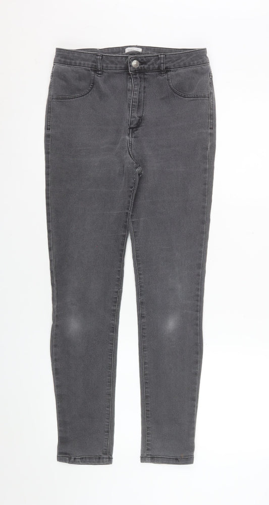Shana Women’s Grey Skinny Denim Jeans Size 12 Slim Fit