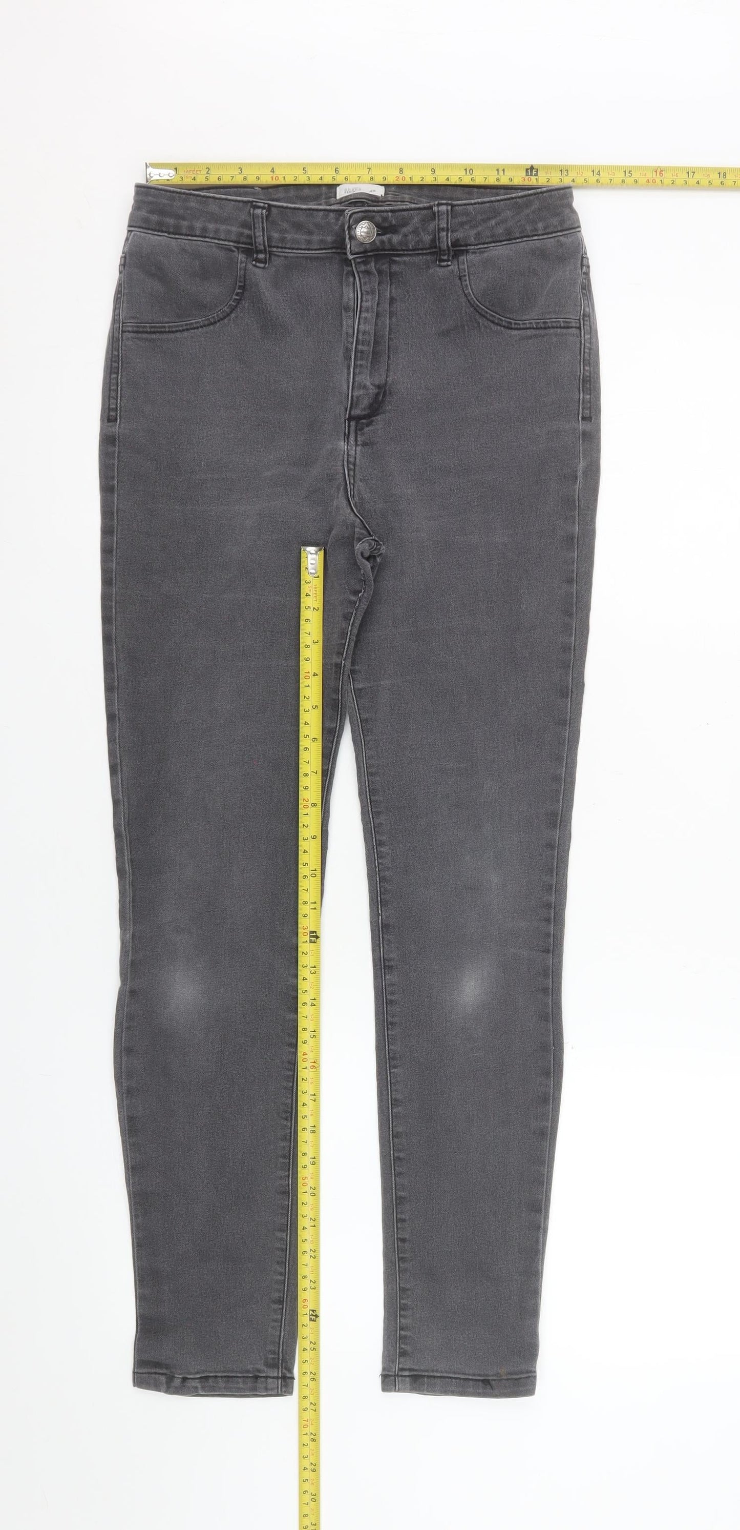 Shana Women’s Grey Skinny Denim Jeans Size 12 Slim Fit