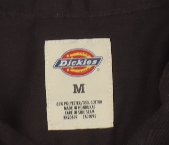Dickies Men's Brown Long Sleeve Button-Up Work Shirt M