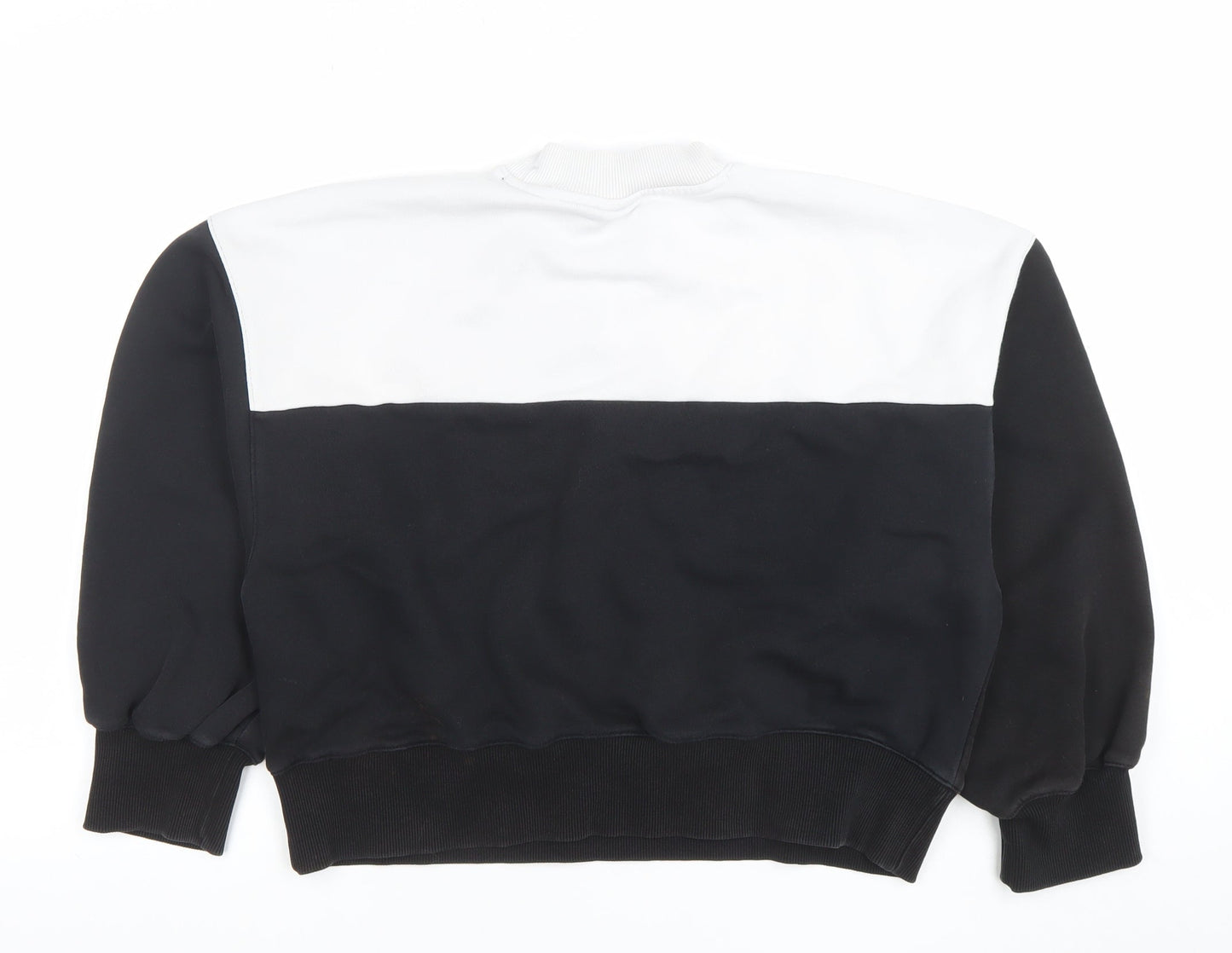 Champion Women's Black and White Crew Neck Pullover Sweatshirt Small