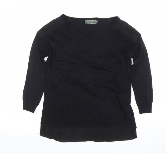 Mint Velvet Women's Black Tunic Style Long Sleeve Blouse Size 8