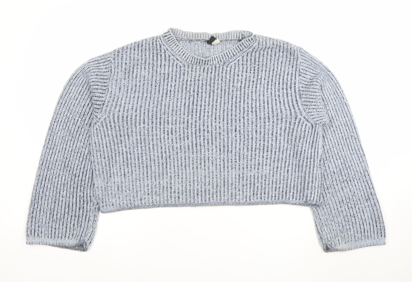 Divided Womens Grey Chunky Knit Crew Neck Pullover Jumper XS