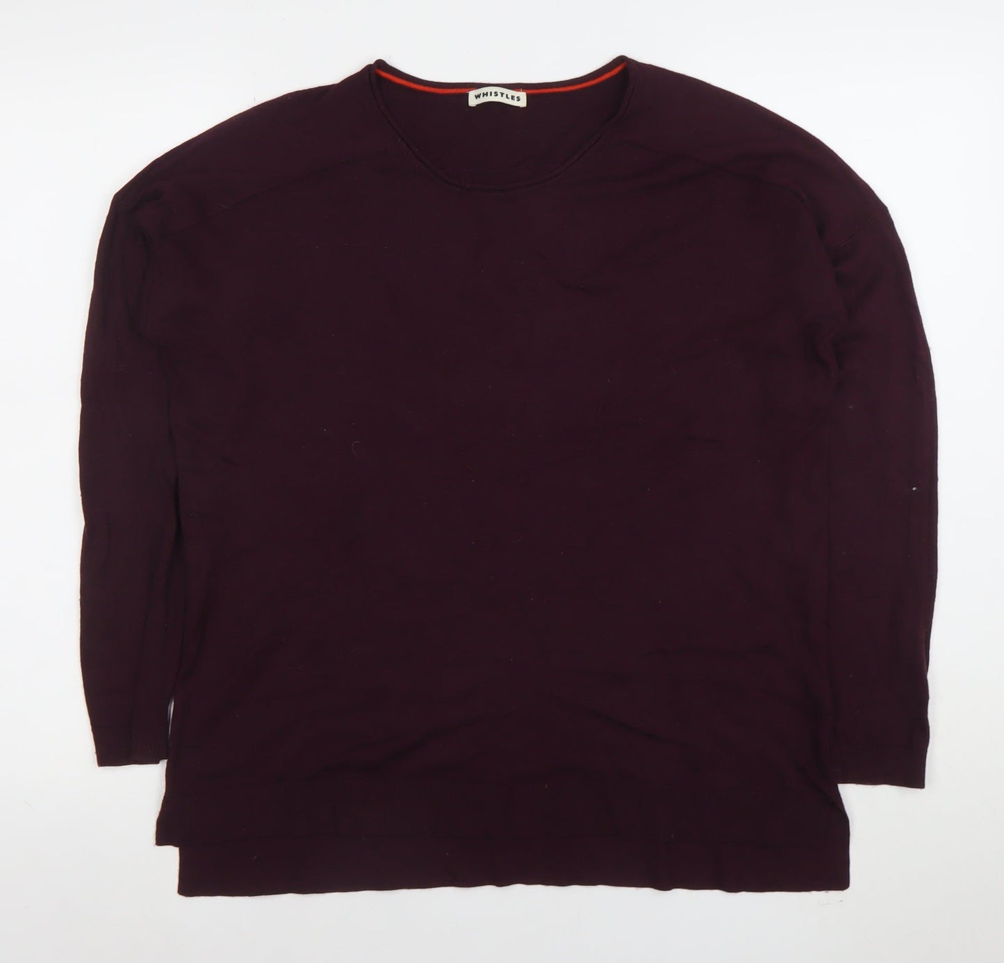 Whistles Women’s Purple Crew Neck Long Sleeve Knit Jumper Size M