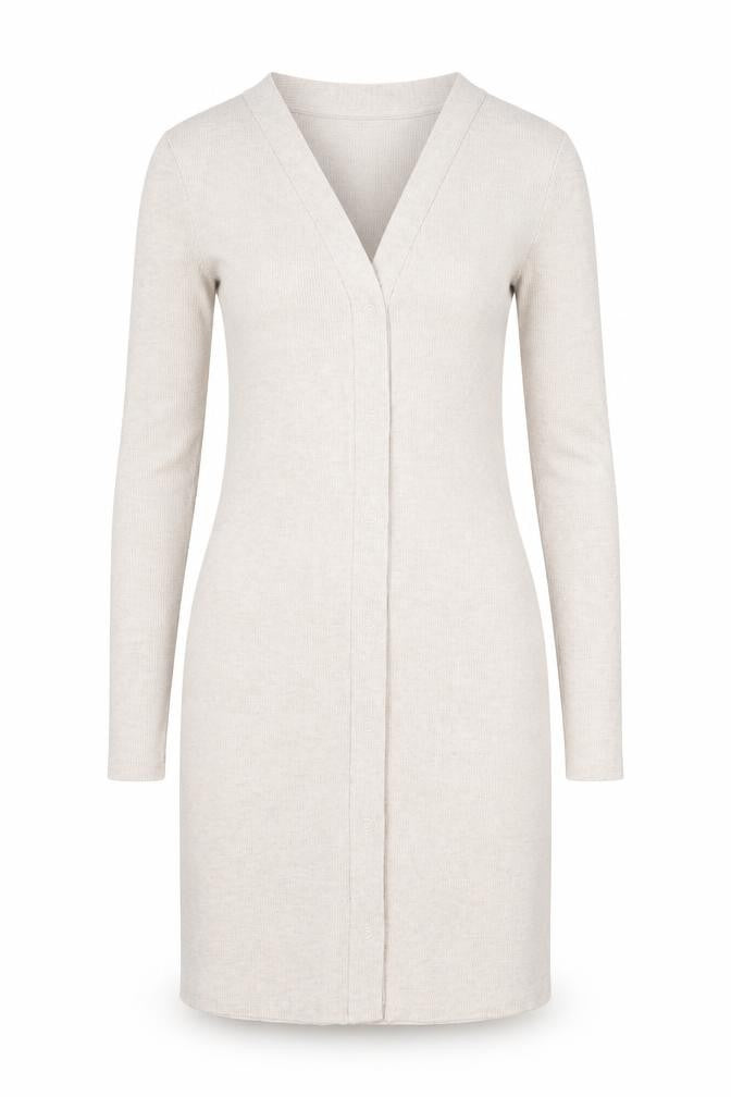 Collusion Women Beige Bodycon Knit Dress Size 8 Long Sleeve