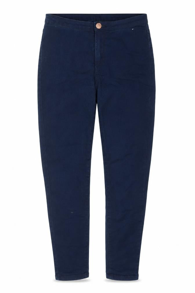 Front view of Denim Co. women’s blue skinny stretch jeans, size UK 8
