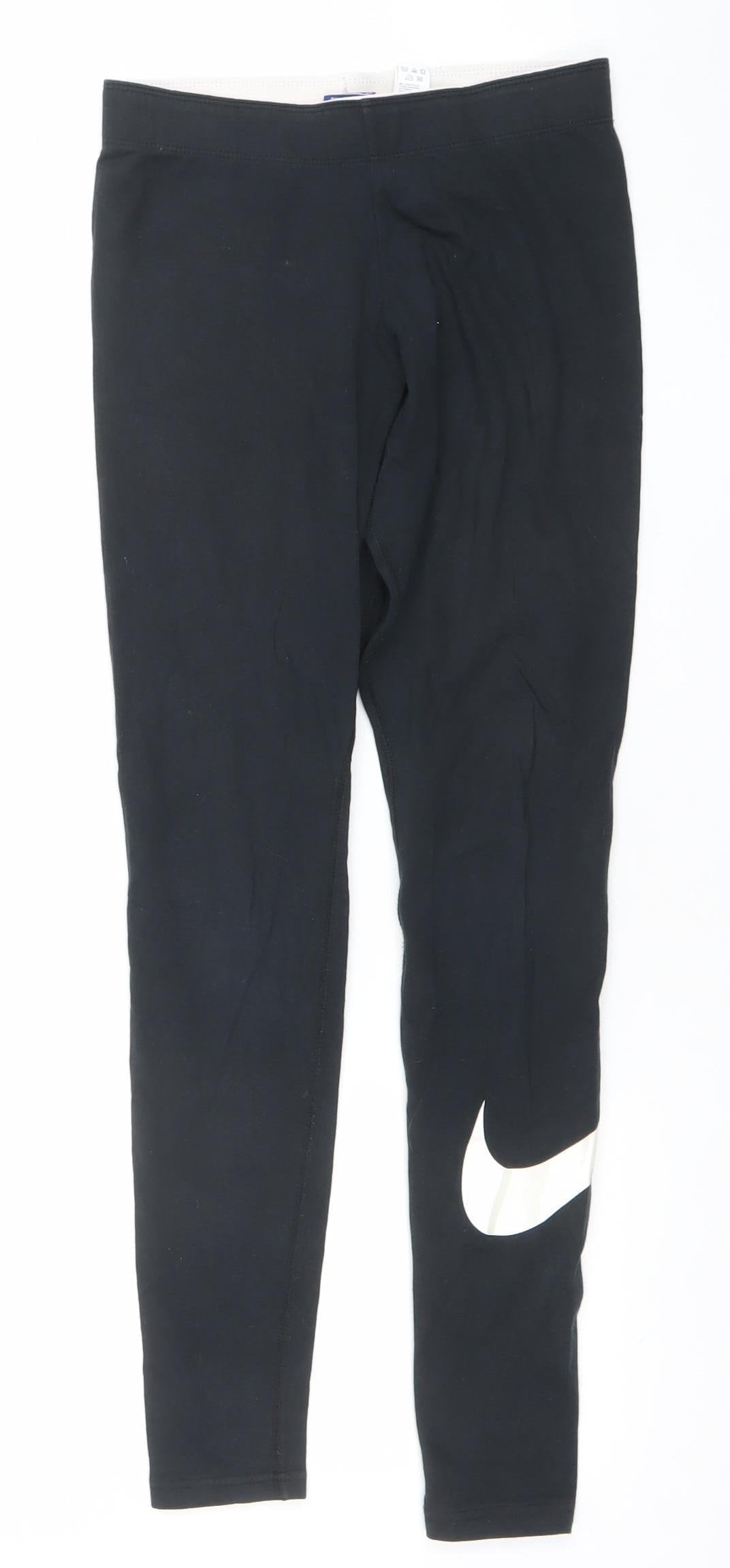 Nike Women's Black Small Leggings Slim Fit Activewear Trousers