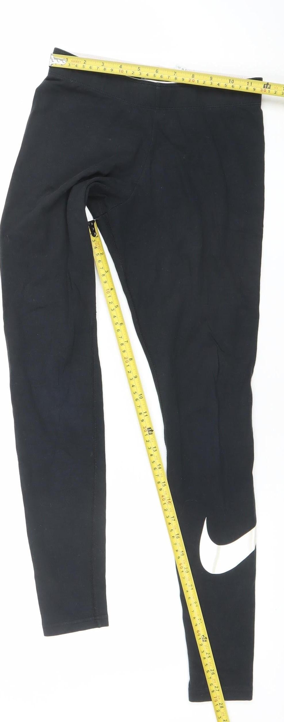 Nike Women's Black Small Leggings Slim Fit Activewear Trousers