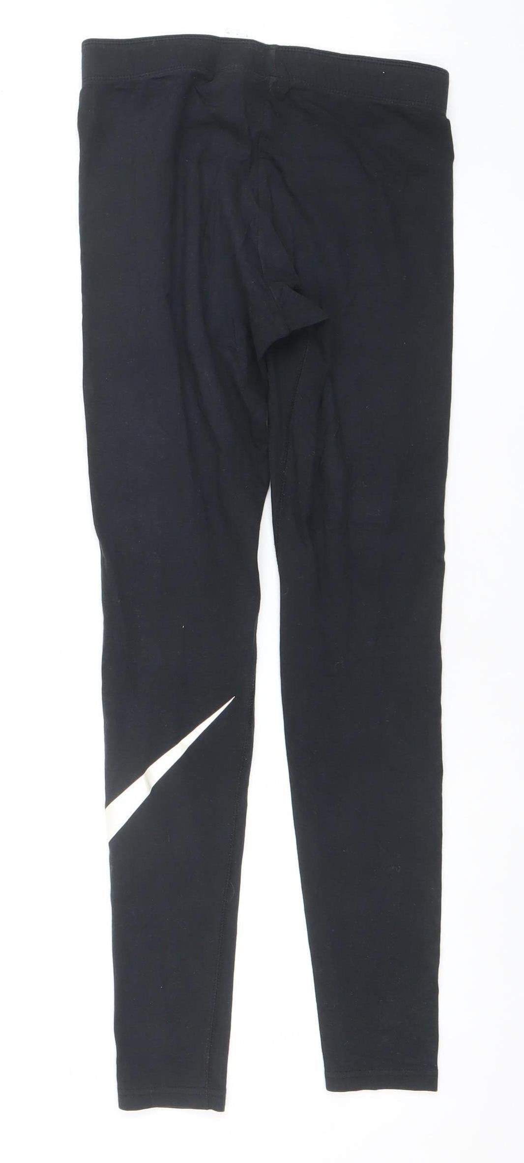 Nike Women's Black Small Leggings Slim Fit Activewear Trousers