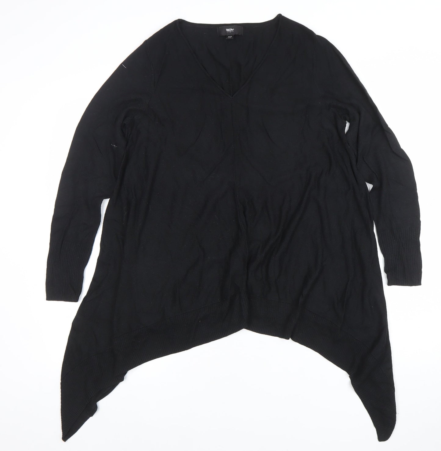 Wilfred Womens Black V-Neck Tunic Jumper Medium Relaxed Fit