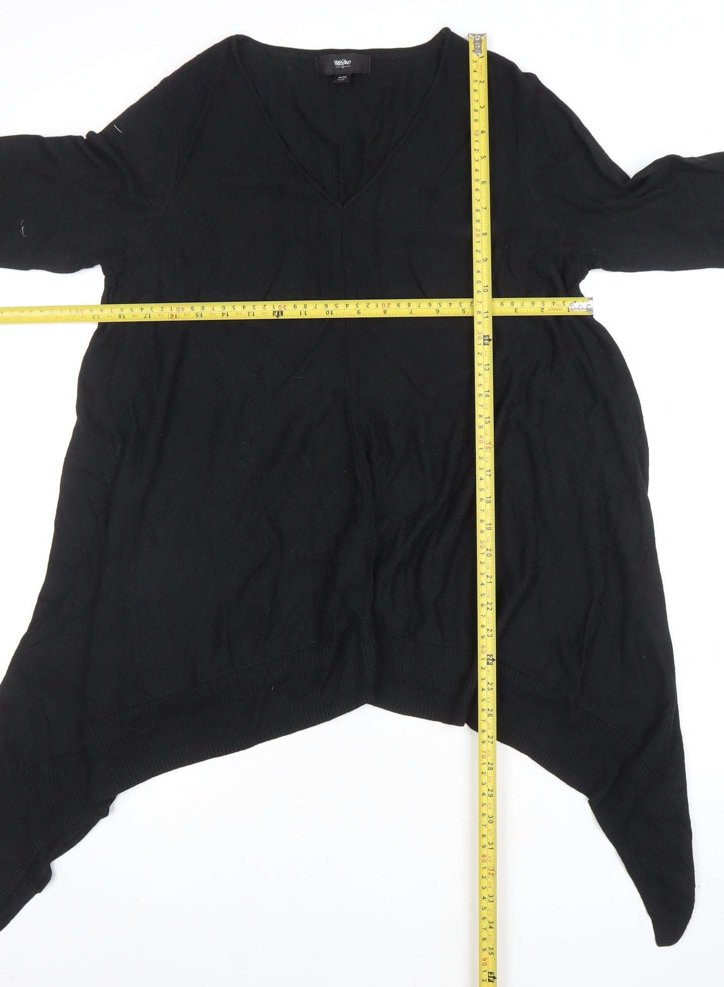 Wilfred Womens Black V-Neck Tunic Jumper Medium Relaxed Fit