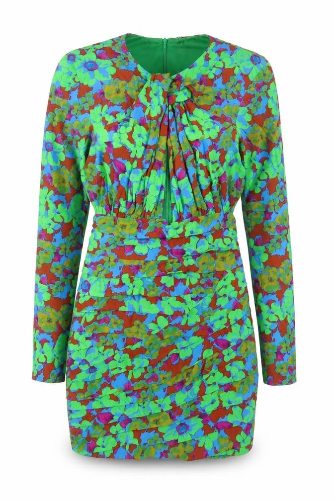 ZARA Women’s Multicoloured XS Floral Off Shoulder Bodycon Dress