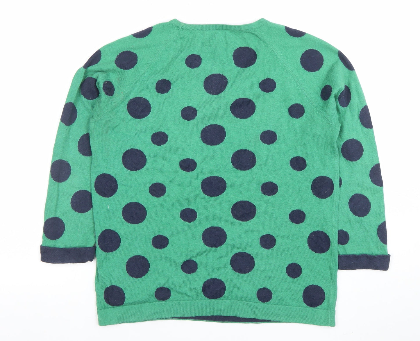 Antoni & Alison Women's Green Polka Dot Cotton Jumper Size 12