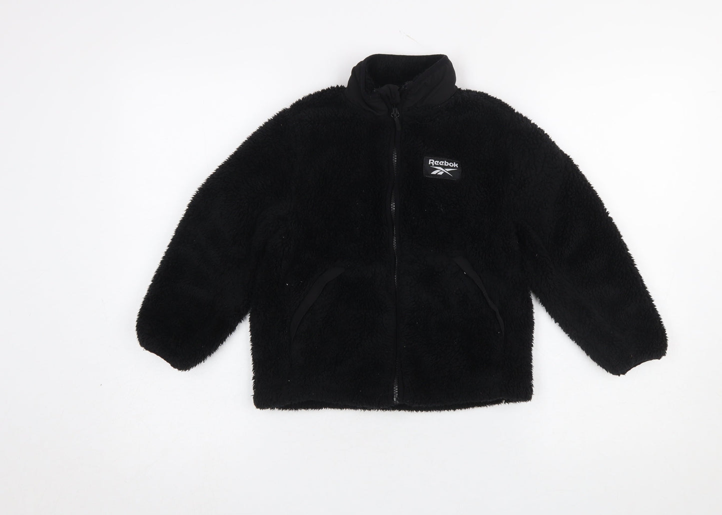 Reebok Girls Black Fleece Full Zip Jacket 5-6 Years