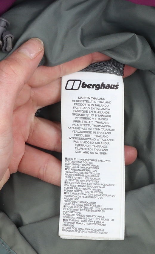 Berghaus Women's Purple Waterproof Hooded Rain Jacket Size 16