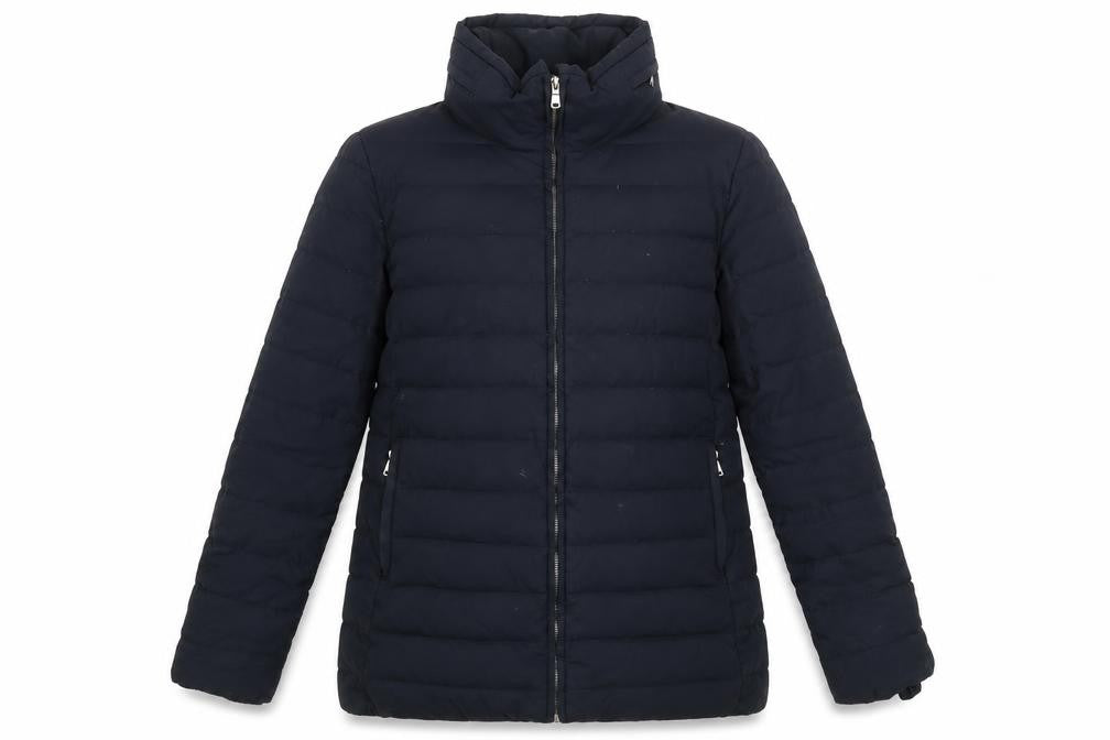 Zara Women Black Down Puffer Jacket Size 10 Mid-Length Winter Coat