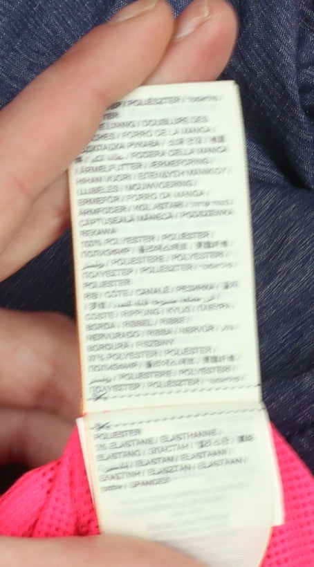 Superdry Women's Blue Hooded Windbreaker Jacket Size 12 Lightweight Outdoor