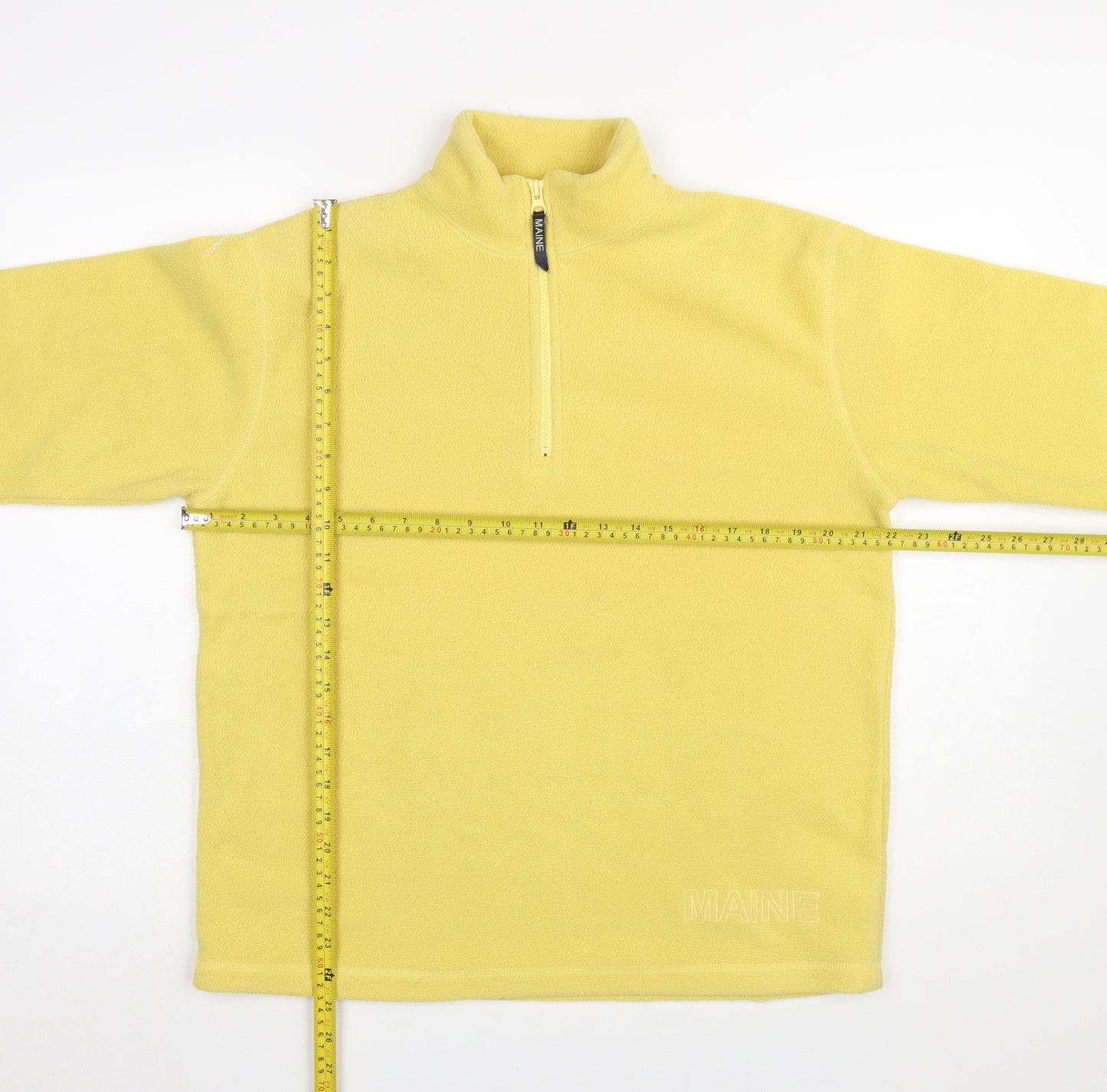 Maine New England Women's Yellow Fleece 1/2 Zip Pullover Sweatshirt Size 10