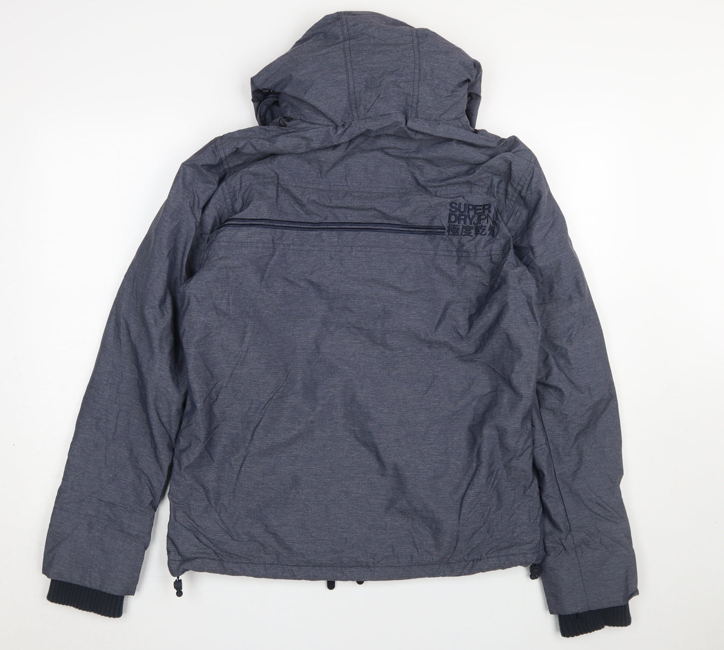 Superdry Men's Grey Windcheater Hooded Jacket Size S Windproof