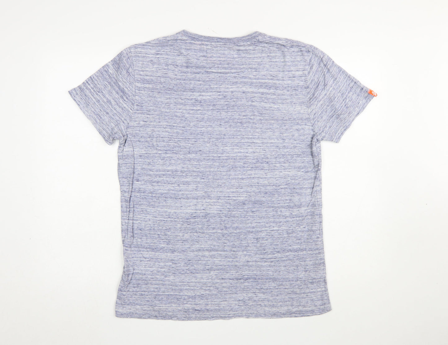 Superdry Men's Blue Marl Crew Neck Short Sleeve T-Shirt Size M