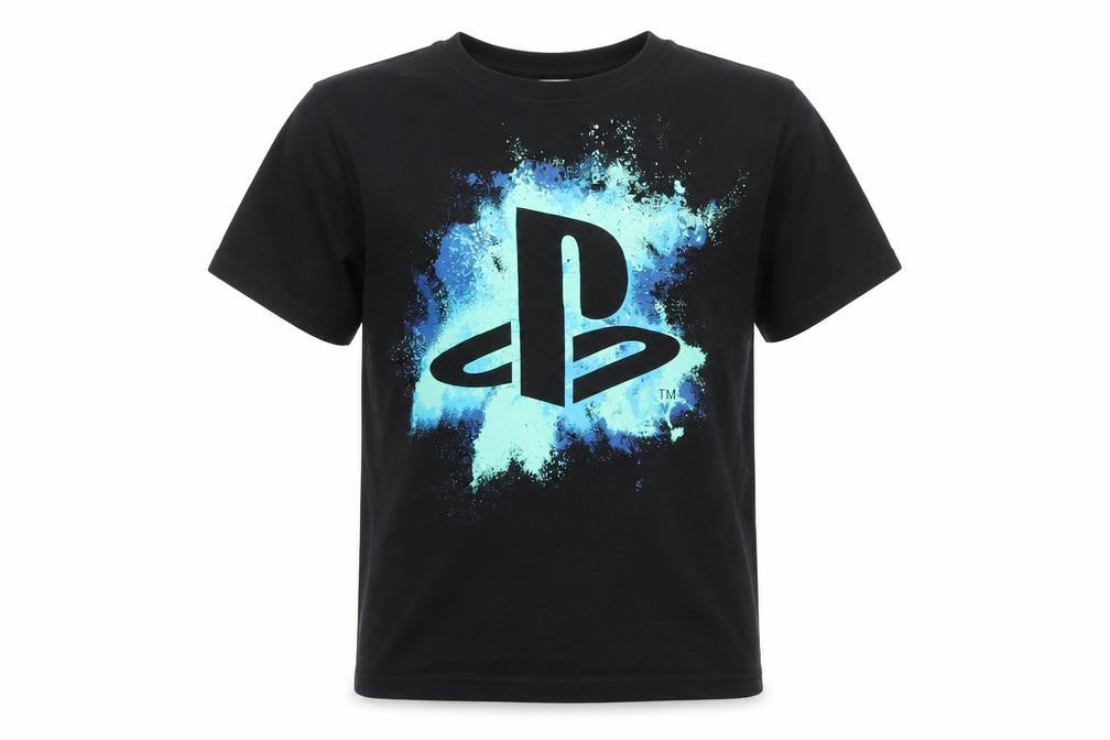 H&M Boys Black PlayStation Graphic Short Sleeve T-Shirt 14Y+ 170cm