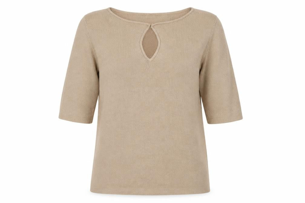 Debenhams Women Beige 3/4 Sleeve Knit Jumper Size 14