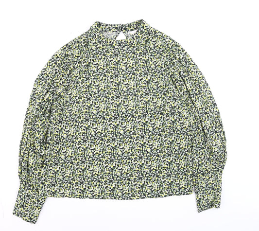 H&M Women's Multicoloured Floral Viscose Tunic Blouse Size M