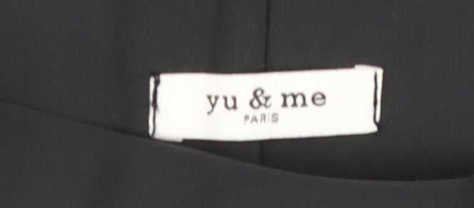 Yu & Me Paris Mens Black Slim Fit Jogger Trousers Size M