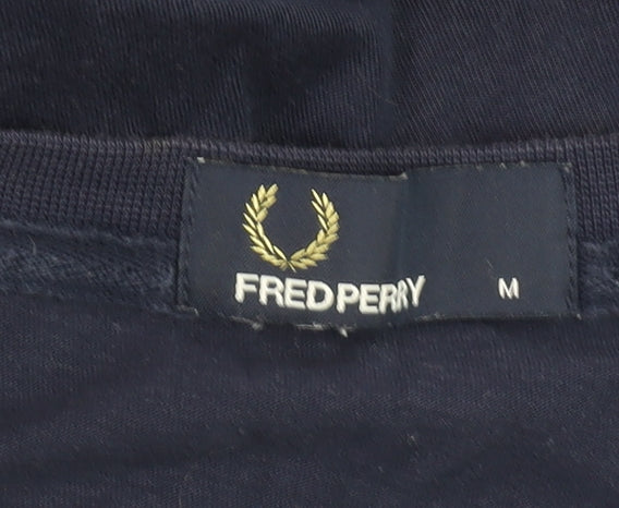 Fred Perry Men's Blue Cotton Graphic Logo T-Shirt Size M