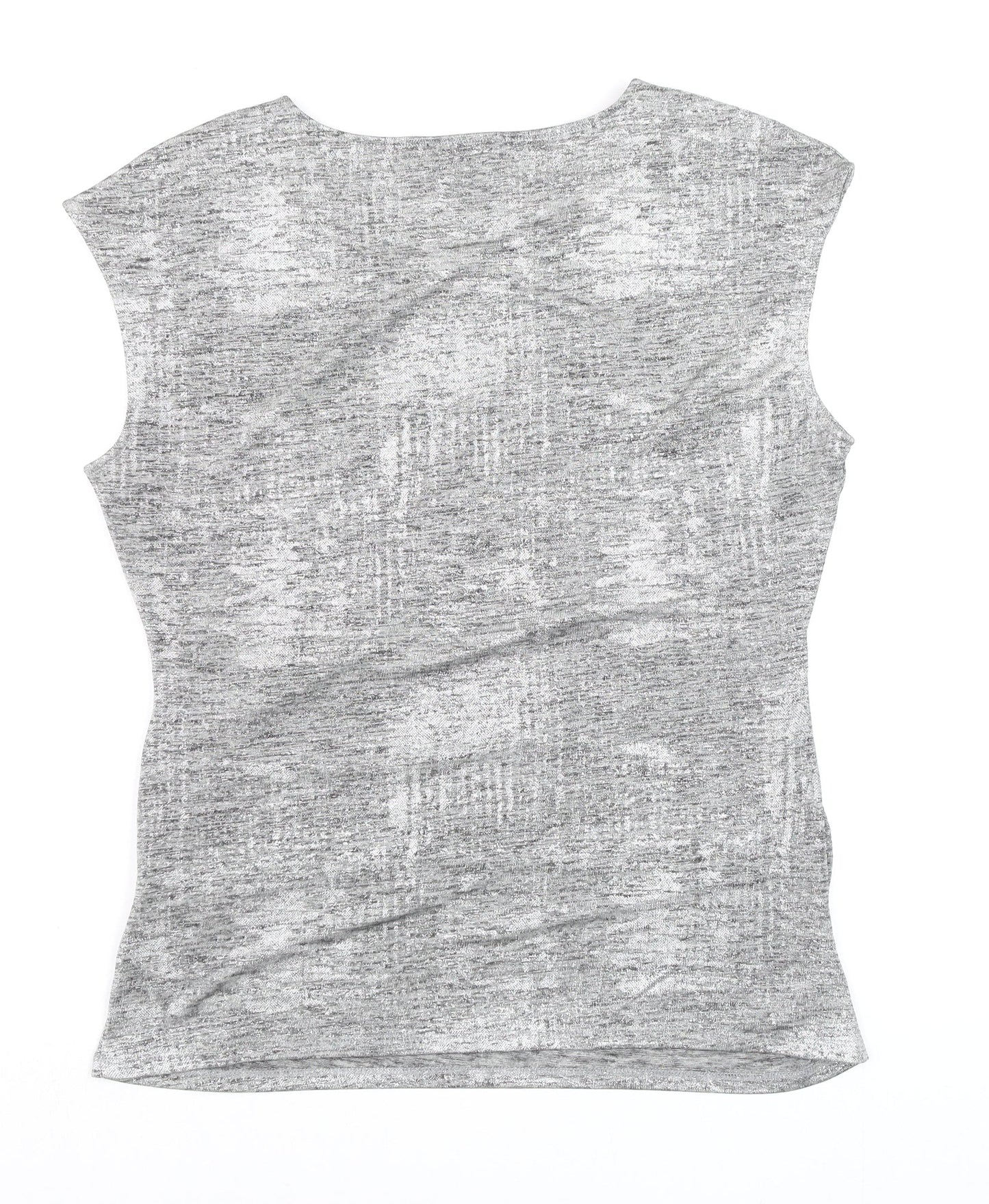 Episode Women's Grey Sleeveless Crew Neck Stretch Jersey T-Shirt Size L