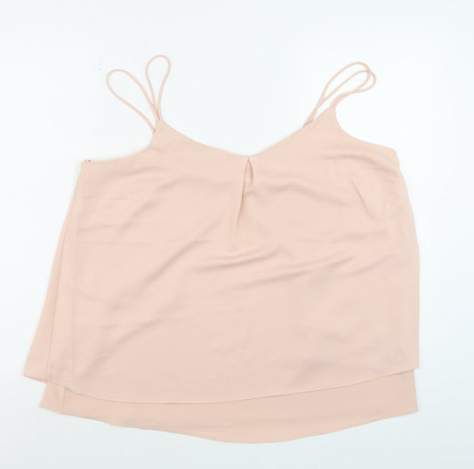 Wallis Womens Beige V-Neck Camisole Tank Top Size 14