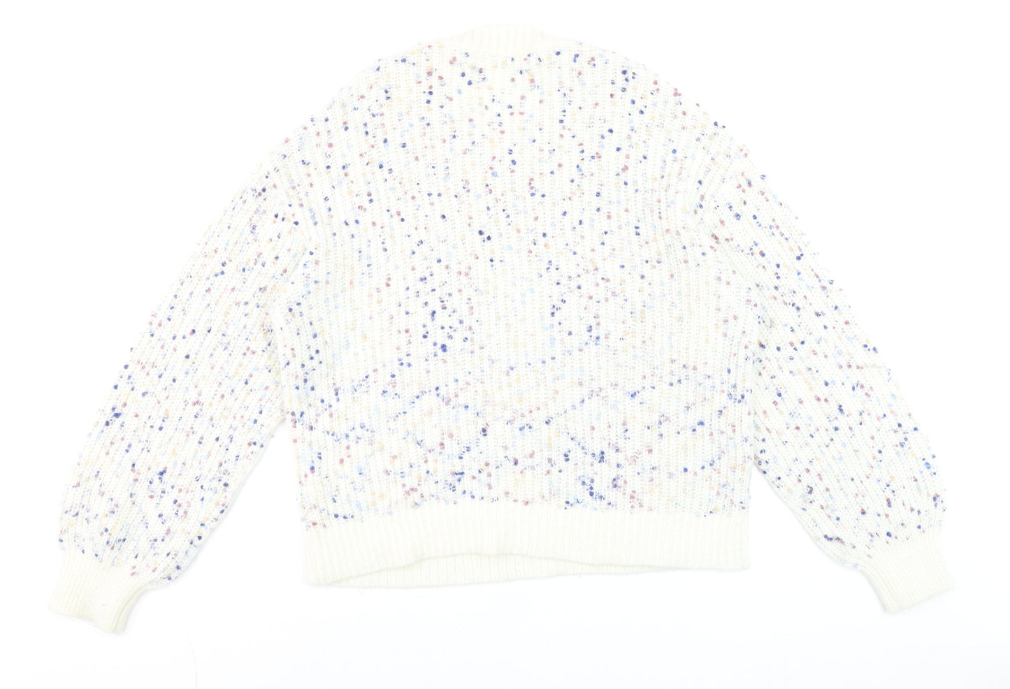 Reitmans Womens Ivory Chunky Knit Speckled Pullover Jumper Size M