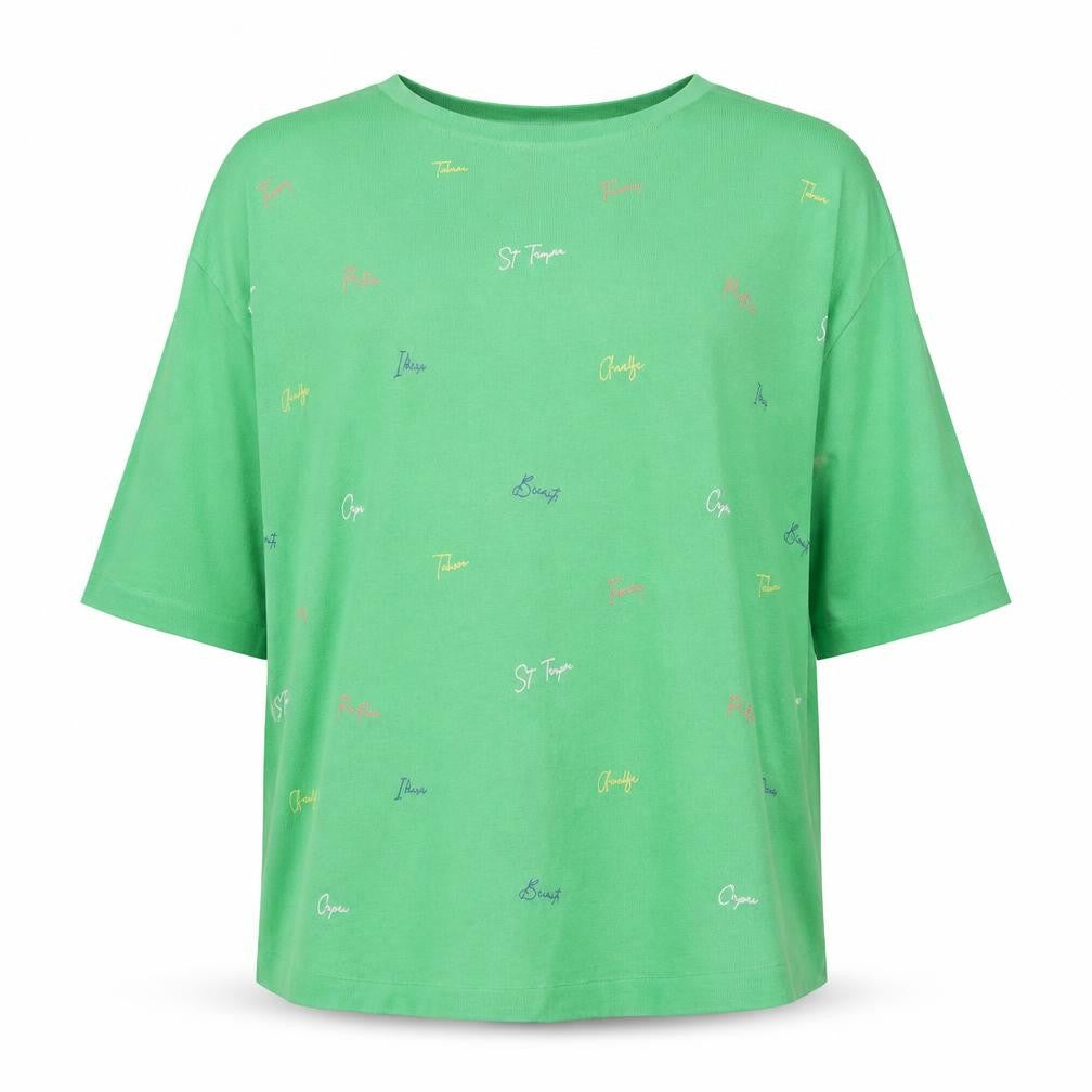 Next Men’s Green Holiday Print Short Sleeve Knit Top Size L
